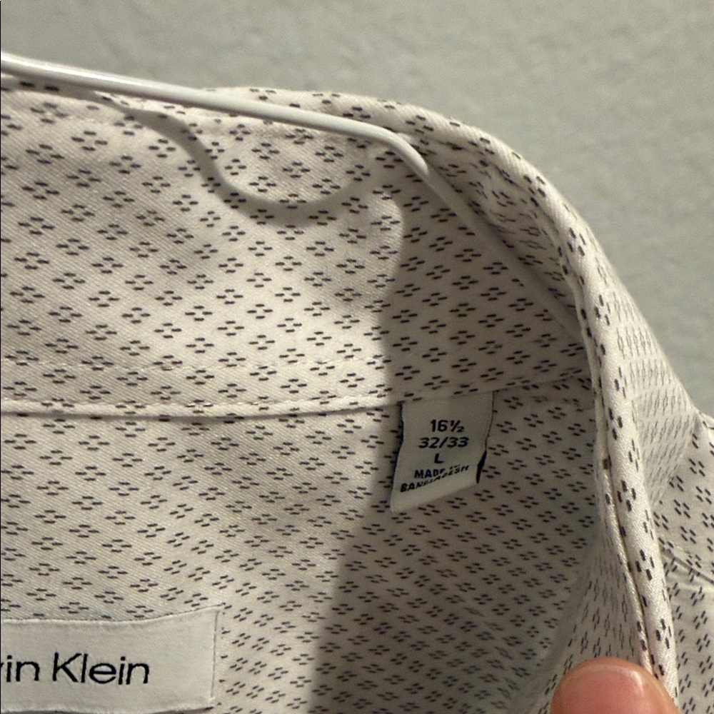 Men's White Patterned Shirt - Picture 4 of 4